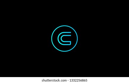 LETTER C LOGO WITH CIRCLE FRAME FOR LOGO DESIGN OR ILLUSTRATION USE