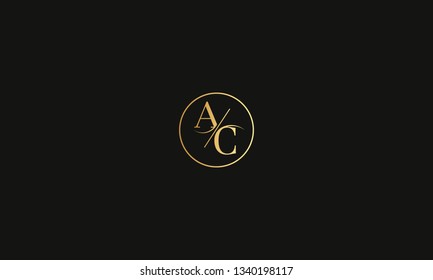 LETTER A AND C LOGO WITH CIRCLE FRAME FOR LOGO DESIGN OR ILLUSTRATION USE