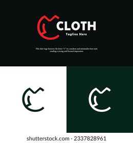 Letter C logo for clothing, t-shirt production logo design
