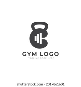 letter C Logo Combination with kettlebell, Sports logo, creative design, logo or icon symbol