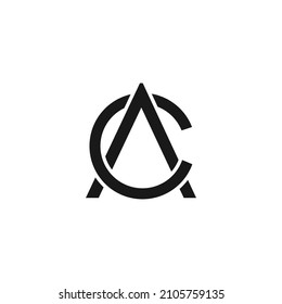 letter a and c logo concept