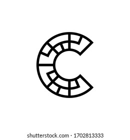 letter C logo concept modern
