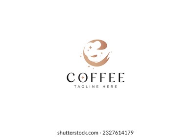 Letter C Logo Concept Spilled Coffee Brand Identity Cafe Shop Business