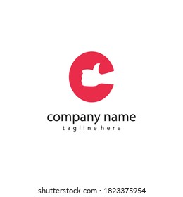 letter c logo creative hand drawn illustration with color design vector template
