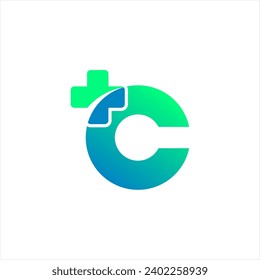 LETTER C LOGO CROSS HEALTHCARE EDITABLE