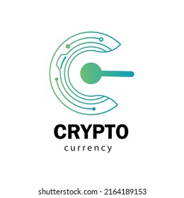letter C logo crypto currency