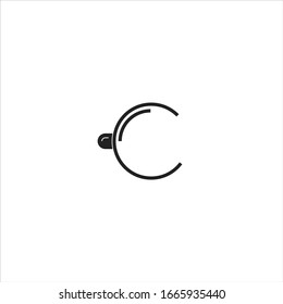 letter c logo  cup cafe ,  c cup logo design 