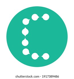 Buchstabe C und Logo-Design für Biotechnologie
