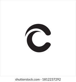 Concepto de diseño del logotipo de la letra C.
