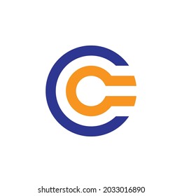 The letter C logo design concept with two different lines to form a modern logo and icon
