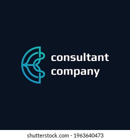 letter c logo design, consultant logo design