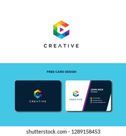 Letter C Logo Design, Creative Logo and Stunning Business Card Design Template