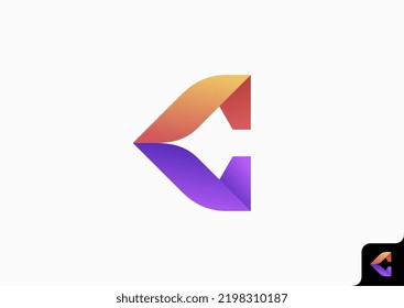 Letter C Logo Design, Creative Minimal Modern icon