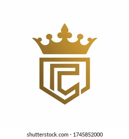 letter C logo design, crown logo