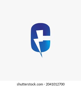 Letter C Logo Design With Flash