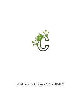 Logo Design Frostspuren Konzept des Buchstaben C - Symbol