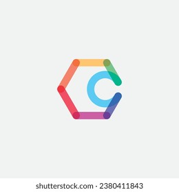 Letter C logo design illustration vector template