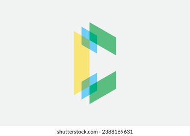 Letter C logo design illustration vector template