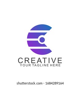 Letter c logo design with modern concept. Icon letter c vector illustration