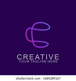 Diseño del logotipo Carta c con concepto moderno. Icono letra c ilustración vectorial