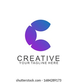 Letter c logo design with modern concept. Icon letter c vector illustration