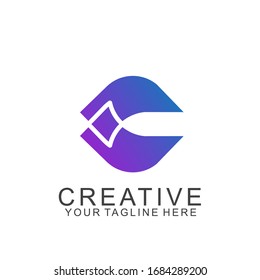 Letter c logo design with modern concept. Icon letter c vector illustration