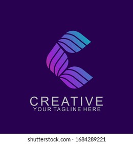 Diseño del logotipo Carta c con concepto moderno. Icono letra c ilustración vectorial