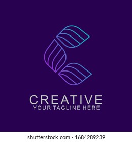 Diseño del logotipo Carta c con concepto moderno. Icono letra c ilustración vectorial