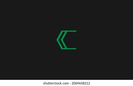 DISEÑO DE LOGOTIPO DE LETRA C CON EFECTO ESPACIAL NEGATIVO PARA USO ILUSTRATIVO
