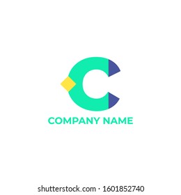 Letter C logo design. Simple and elegant logo for your company. alphabet logo design
