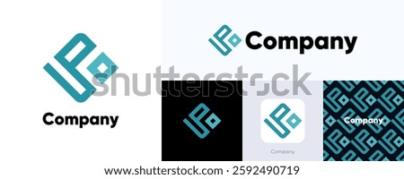 Letter C logo design, Simple modern icon C for identity sign symbol, Premium vector C logo illustration, Initial C for identity logo with pattern background, Usable for technology or other business.