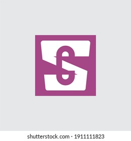 Diseño de logotipo de letra C con cuadrado