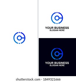 letter c logo design with technology, company, busniess, line concept