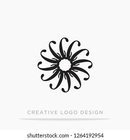 Letter C Logo Design Template. Vector flower ornament pattern Logo Illustration