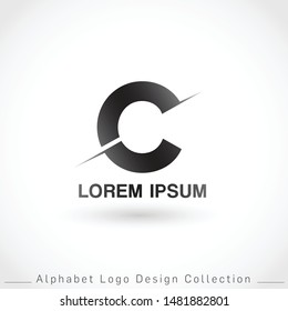 Letter C Logo Design Template isolated on white background : Vector Illustration
