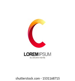 letter c logo design template