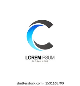 letter c logo design template