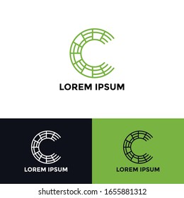 Letter C Logo Design Template. Logo-Design für flache Vektorillustration.