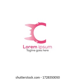 plantilla de diseño de logotipo de letra C