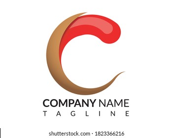 Icono de plantilla de diseño de logotipo de carta C, plantilla vectorial de diseño de logotipo de carta C, elementos de plantilla de diseño de icono de logotipo de carta C.