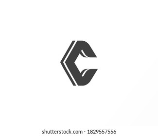 Letter C logo design template