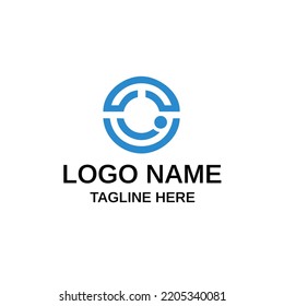 Plantilla de diseño de logotipo de carta C