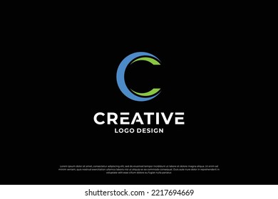 Letter C logo design template. Creative initial letters C logo design symbol.