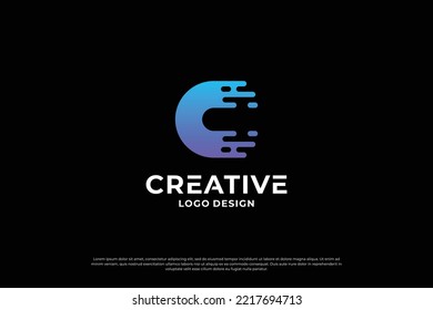 Letter C logo design template. Creative initial letters C logo design symbol.
