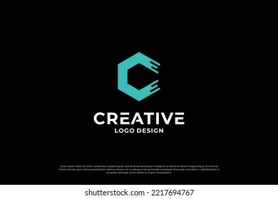 Letter C logo design template. Creative initial letters C logo design symbol.