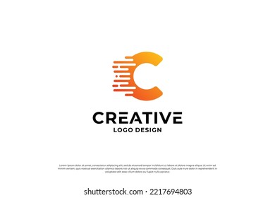 Letter C logo design template. Creative initial letters C logo design symbol.