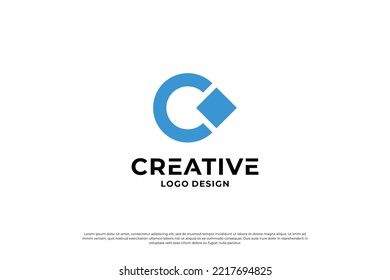 Letter C logo design template. Creative initial letters C logo design symbol.