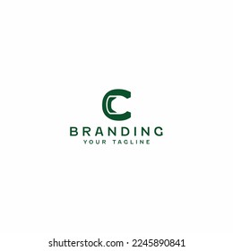 Plantilla de diseño de logotipo de carta C