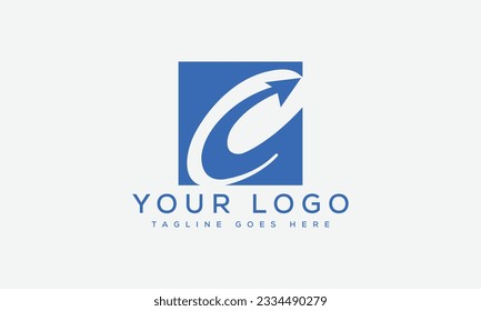 Ilustración vectorial de la plantilla de diseño del logotipo de la letra C.
