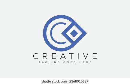 Plantilla de diseño de logotipo de carta C ilustración vectorial